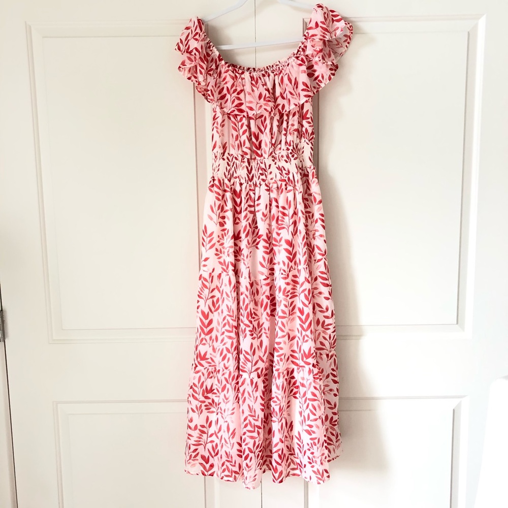 Stellah (anthropology) red print maxi dress - Picture 4 of 9